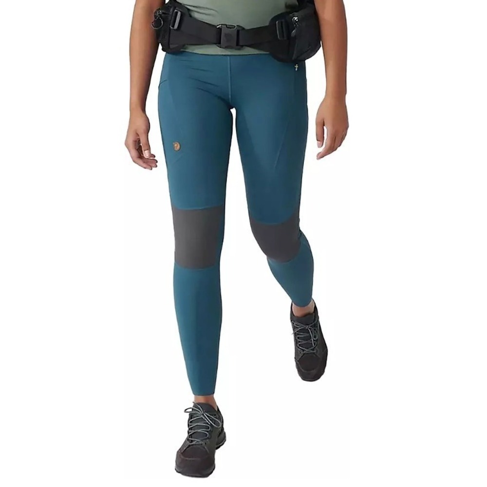 Fjallraven Abisko Trekking Tights Blue Utility Hiking Leggings Pocket XS